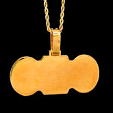 10k Yellow Gold 6.5CTW Pure Round/Baguette Diamond 24.1g CEO Solid Back Charm